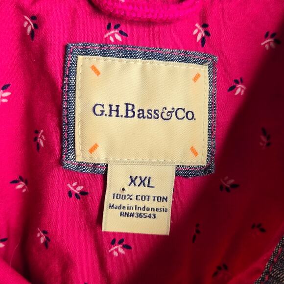 G.H. Bass & Co. Pink Collared Button-Up Longsleeve Shirt Size XXL - Picture 3 of 10